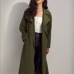 Aritzia Wilfred Requiem Trench Coat - Green - M